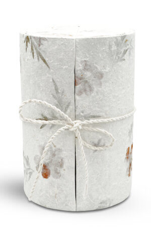 Paper Urn white with dried flowers