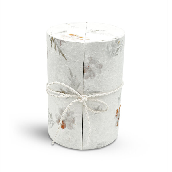 Paper Urn White With Dried Flowers