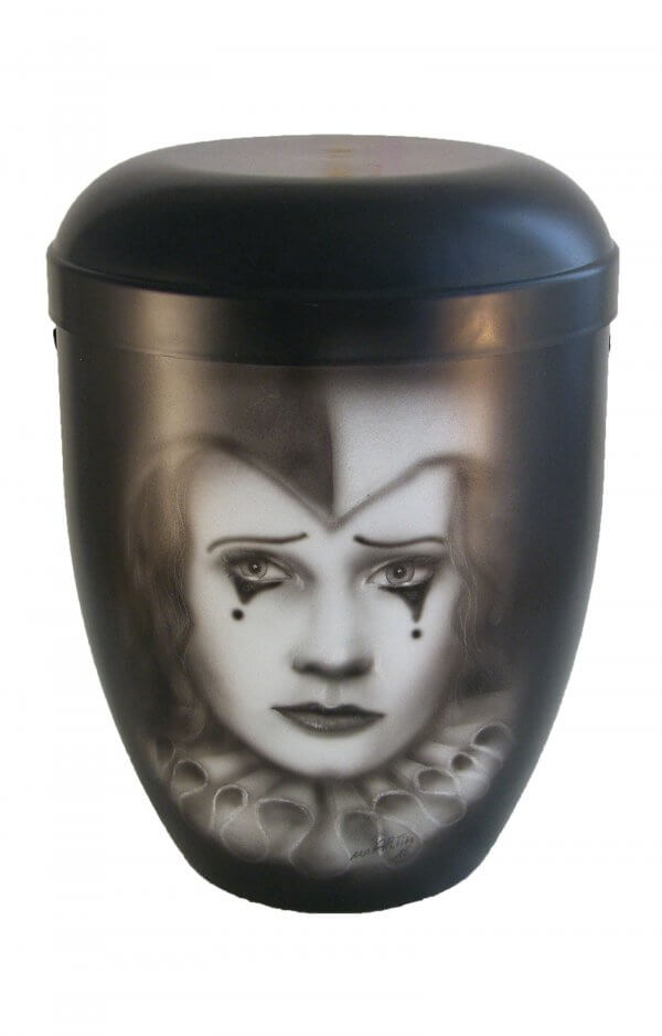 En Bac1302 Airbrush Bio Urn Sad Clown