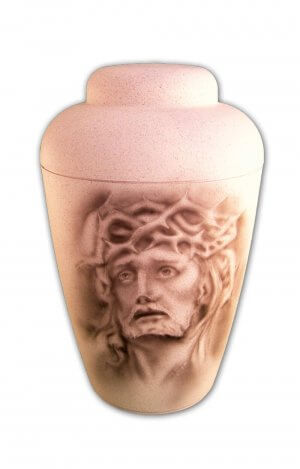 en BAW1311 airbrush urn for human ashes jesus