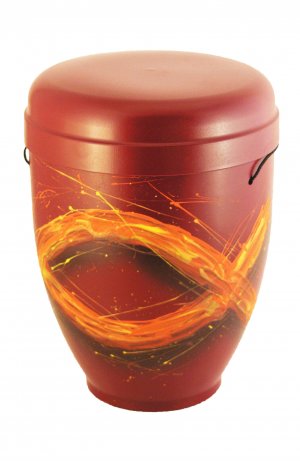 en BR3312 biodigradable urn comar fish Christ funeral urns on sale red orange