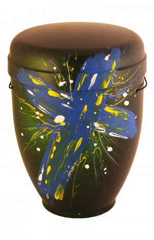 en BS3390 biodigradable urn comar funeral urns on sale holy cross blue green