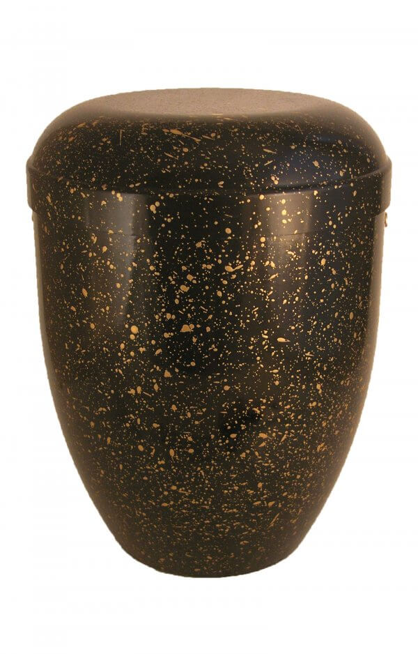 en BSG3620 funeral urns for human ashes biodegradable urn black gold mottled Glossy