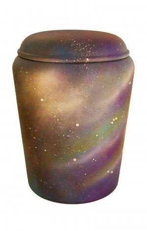 en BSU1727 biodigradable urn universe sky blue with gems funeral urn for human ashes
