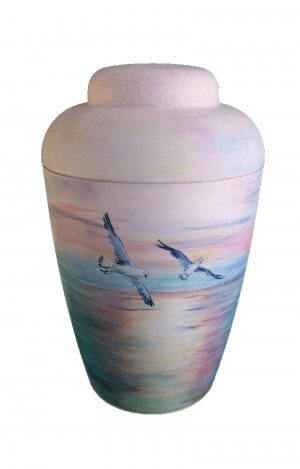 en BW1506 artist urn seagull sea lake biodogradable urns