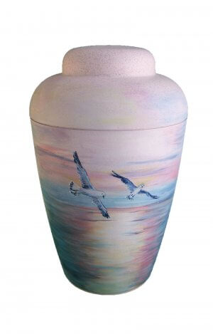 en BW1506 artist urn seagull sea lake biodogradable urns