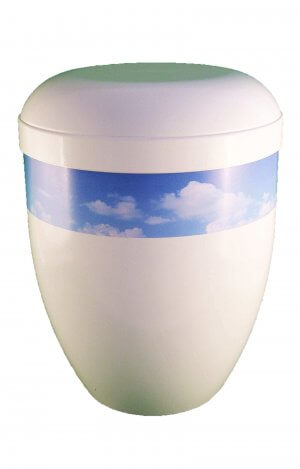 en BWG3713 funeral urn for human ashes sky clouds