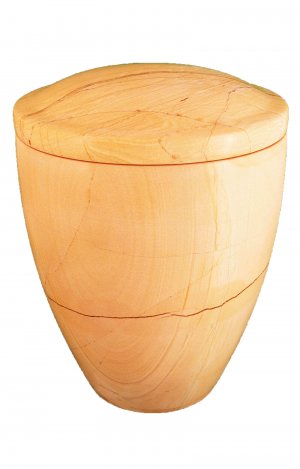 en MA2914 Burma Teak marbel urn for human ashes glossy cream white funeral urns on sale