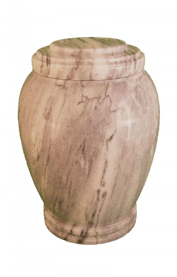 en MA2923 Zebra grey marbel urn for human ashes grey round glossy funeral urns on sale