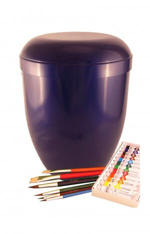 en MW4315 self painted urns blue funeral urn on sale