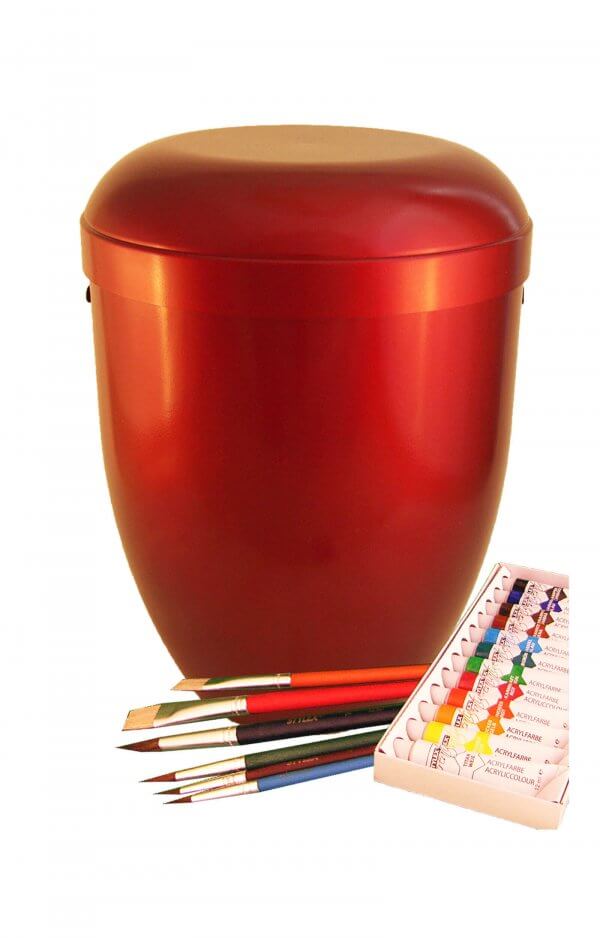 En Mw4316 Self Painted Urns Red Funeral Urn On Sale
