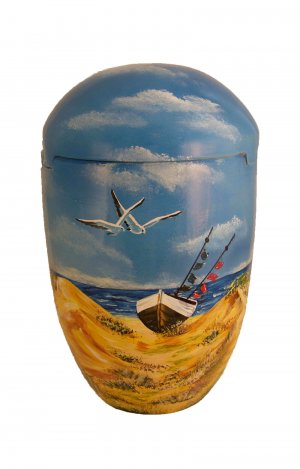 en SBS7026 sea urn biodigradable gull beach ship funeral urns on sale