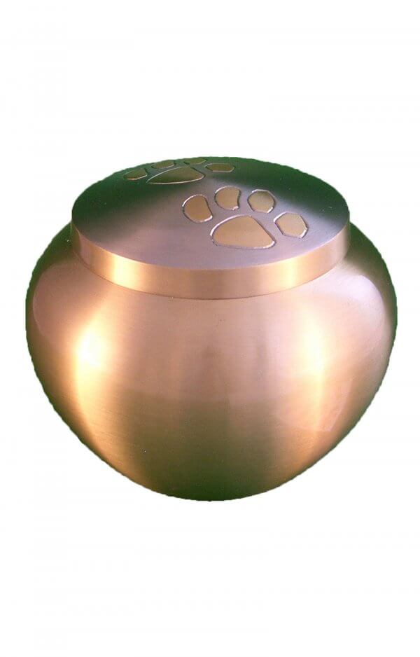 En.tib1545Ael Gold Pawprint Lid Urn For Pet Ashes.jpg
