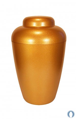 en VG01 biodegradable gold cremation urn