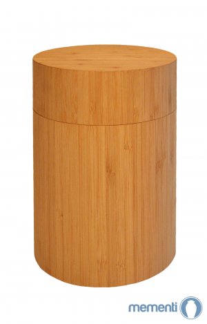 Small bamboo pet urn