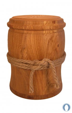 wild oak wood funeral urn with cord