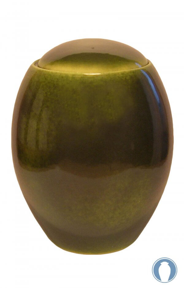 Olive Green Ceramic Glazed Urn