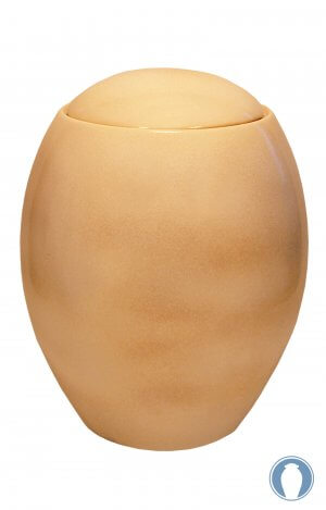 Stunning burlywood-brown ceramic adult urn