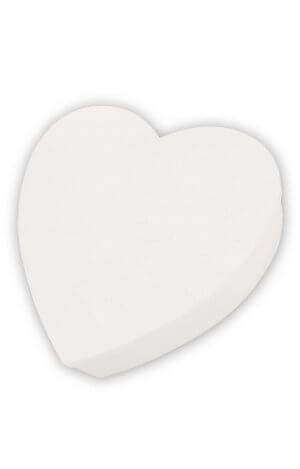 this image shows the Ivory-white heart-shaped pet paper urn