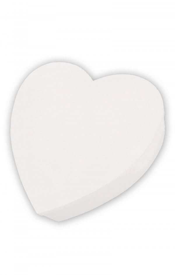 This Image Shows The Ivory-White Heart-Shaped Pet Paper Urn