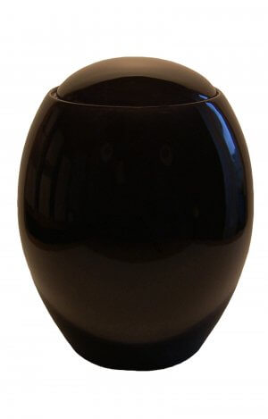 Alluring black ceramic urn