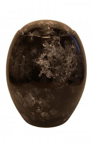 Opulent dark-brown ceramic urn