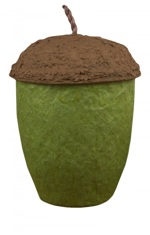 Light Green Acorn Shape Paper Urn