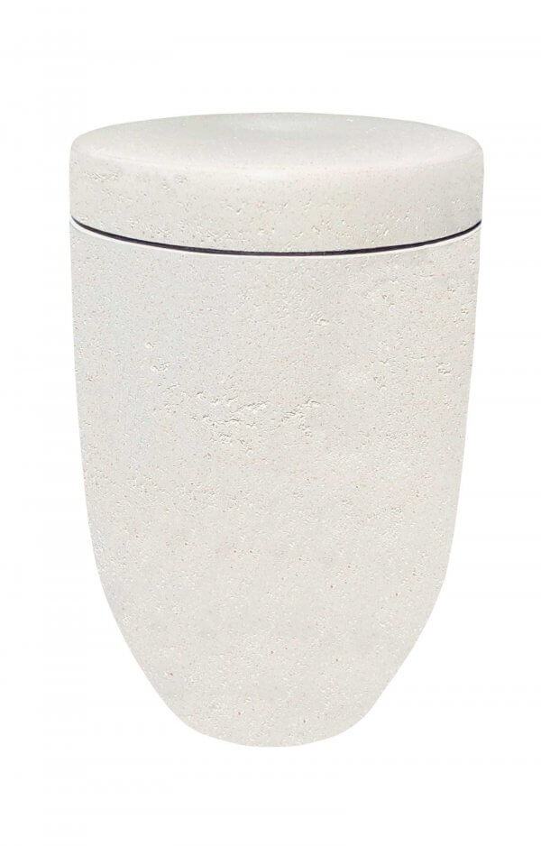 Biodegradable Urn Shell Limestone White