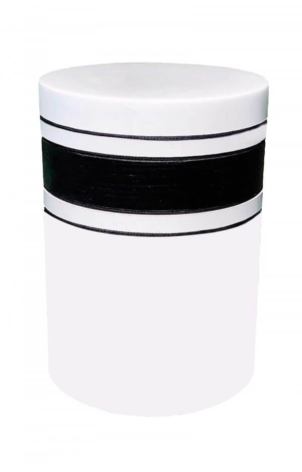 Biodegradable Urn Shell Limestone White Black Stripes