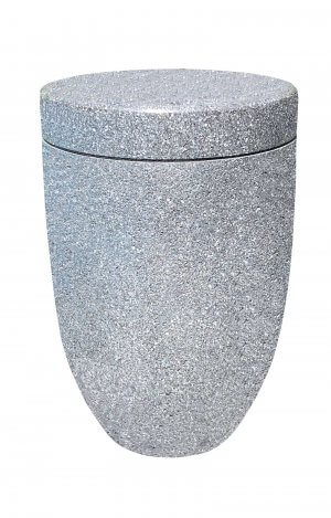biodegradable urn shell limestone light blue