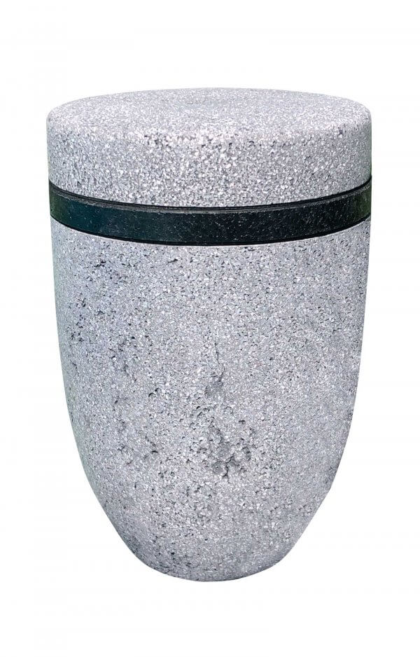 Biodegradable Urn Shell Limestone Grey Black