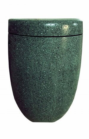 biodegradable urn shell limestone green