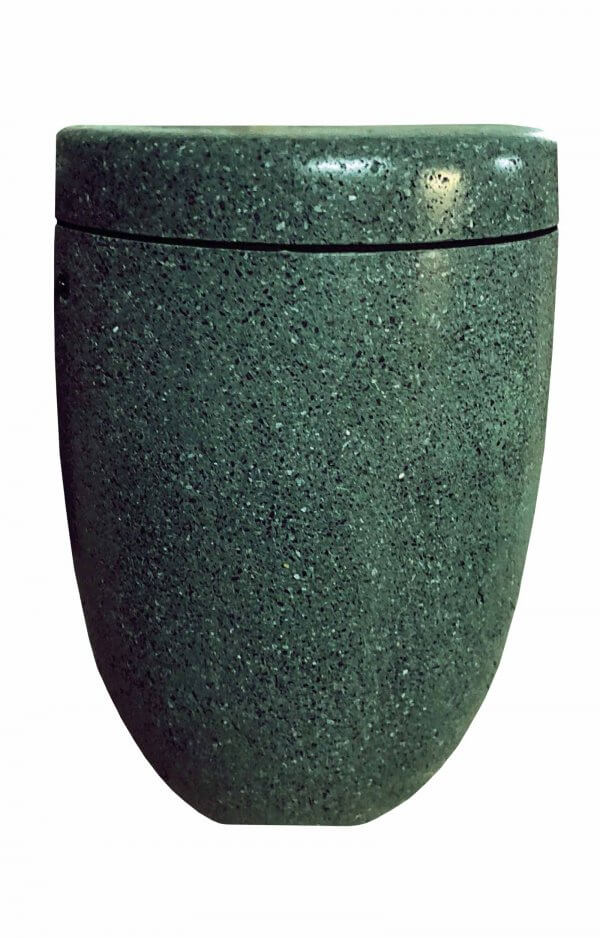 Biodegradable Urn Shell Limestone Green