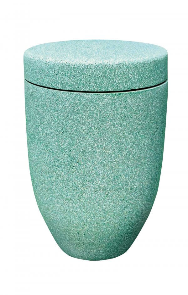 Biodegradable Urn Shell Limestone Turquoise