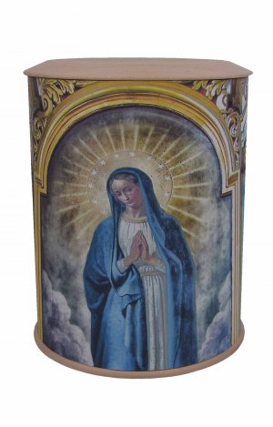 Biodegradable Photo Urn With Holy Virgin Mary