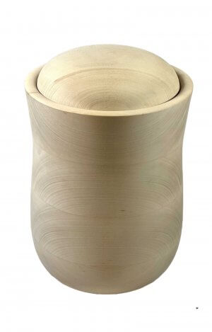 solid basswood urn