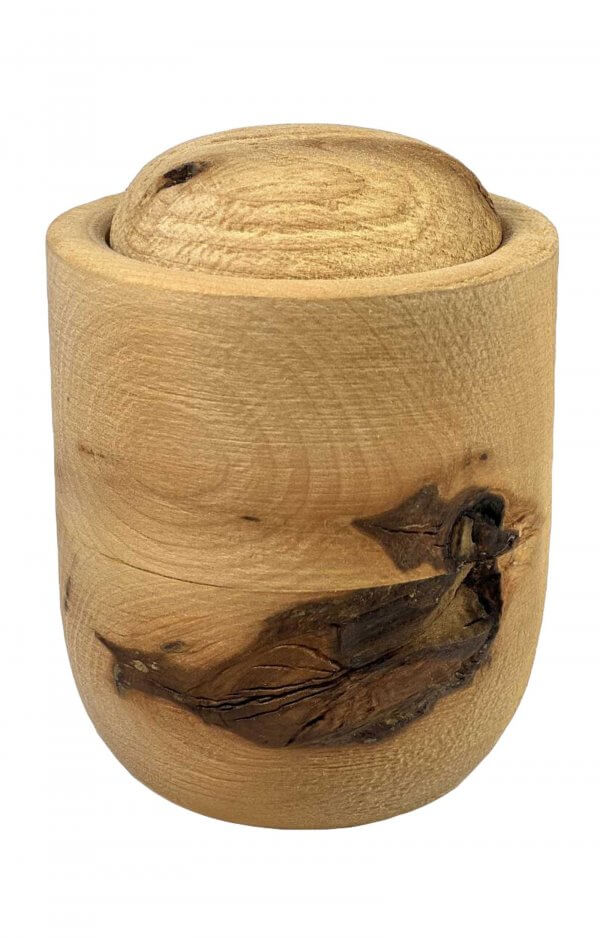Basswood Pet Urn With Beautiful Decorative Knot Inclusions