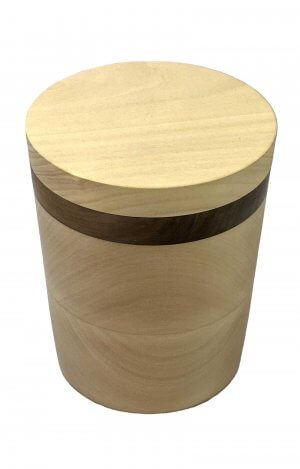 basswood walnut wood pet urn