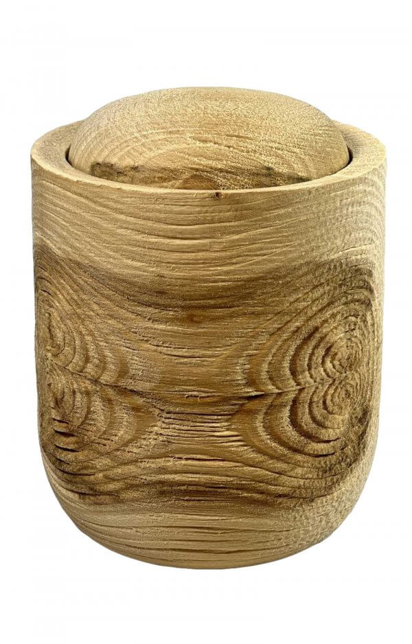 Rustic Basswood Pet Urn With Knot Inclusions