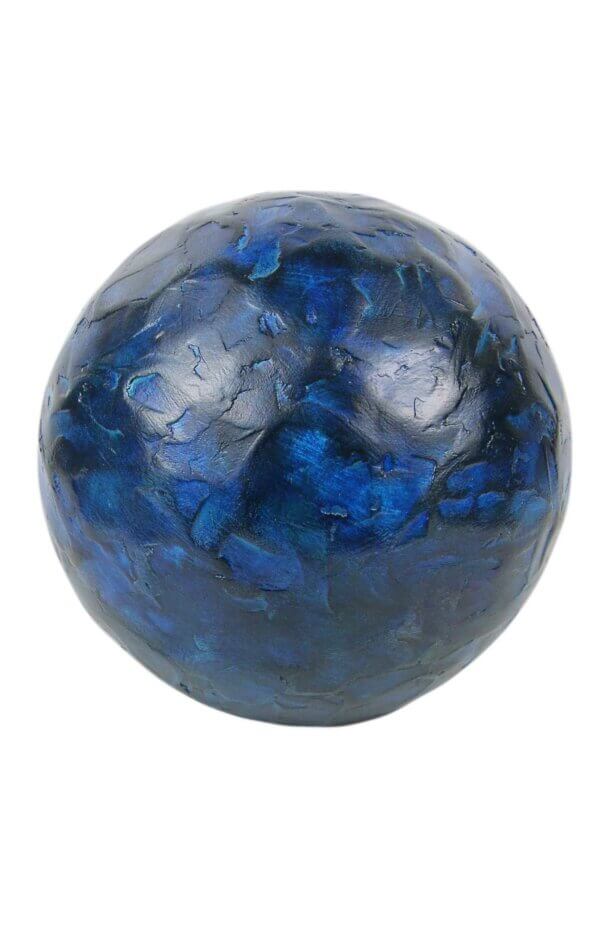 Ceramic Pet Urn Round Shaped In Blue