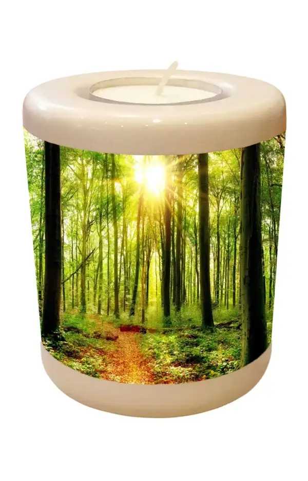 Memorial Light With Forest Design