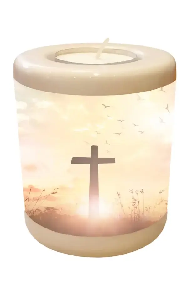 Memorial Light With Heavenly Cross