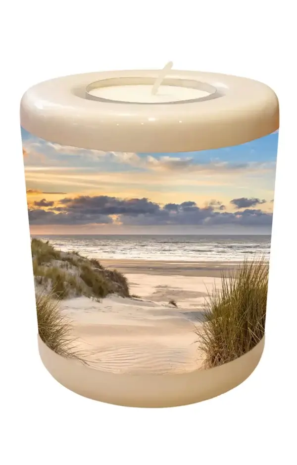Memorial Light With Dunes And Sea