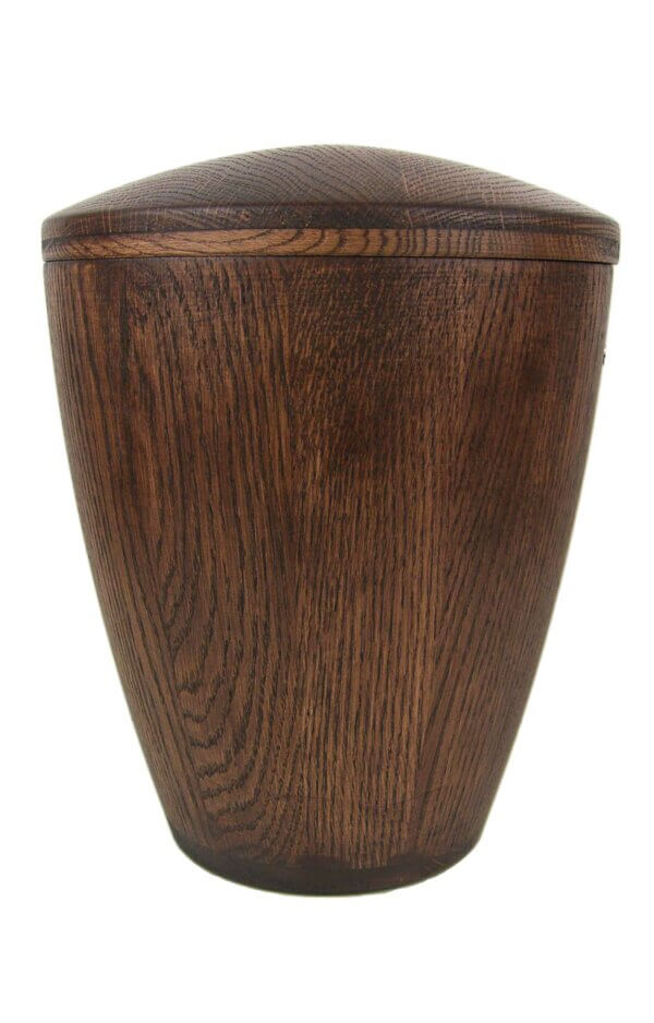 Oak Urn Covered With Transparent Oil