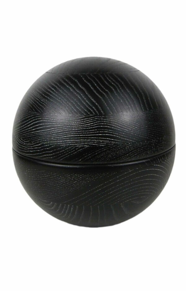 Oak Urn Black Round Shape