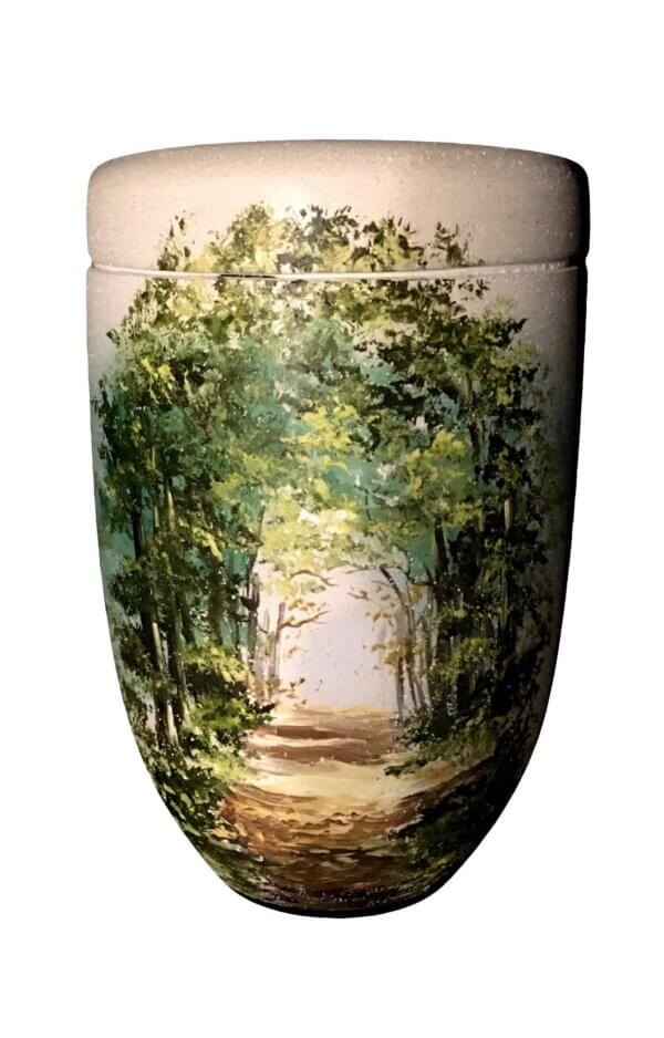 Sea Urn With Forest Path Out Of Shell Limestone