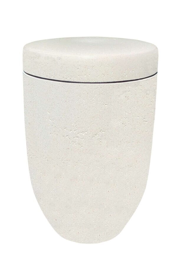 Sea Urn White Out Of Shell Limestone