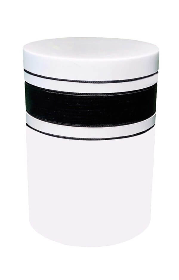 Sea Urn White With Black Stripes Out Of Shell Limestone