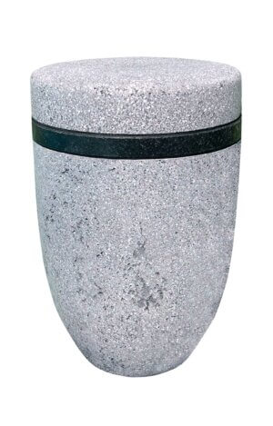 Sea Urn grey with black stripe out of shell limestone