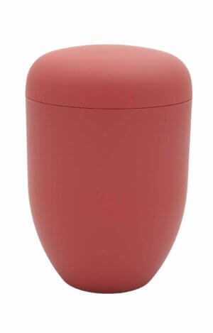 Biodegradable urn wine red with matt finish